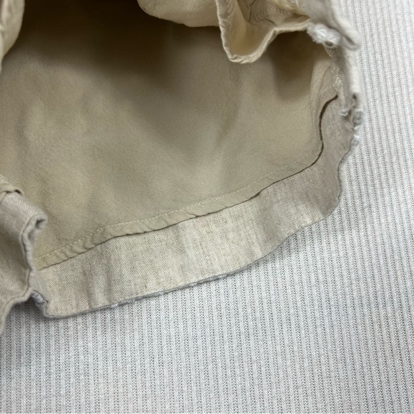 Abercrombie & Fitch Linen Blend Embroidered Pull On Shorts MEDIUM - Picture 9 of 16